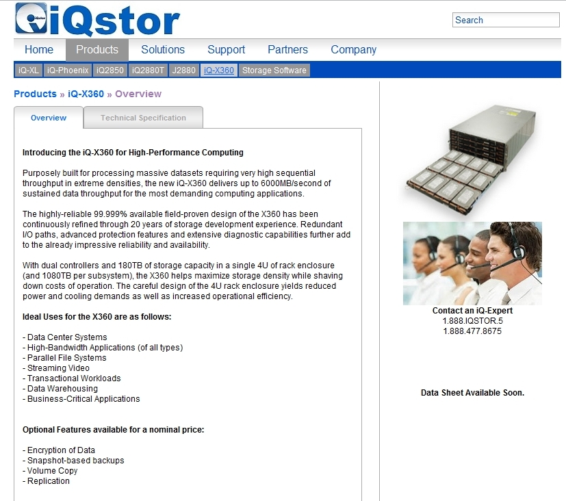 The iQ-360 -- for even higher speed data storage/retrieval applications